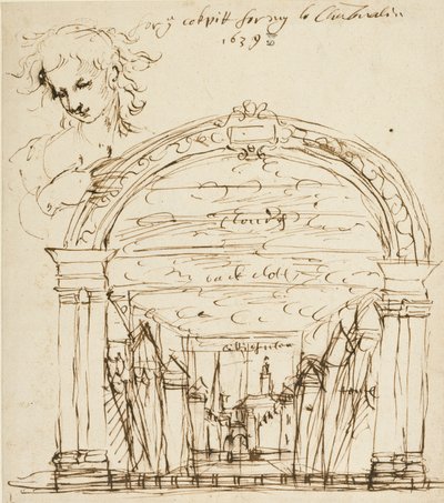 Scene from an Unidentified Play in the Cockpit-in-Court by Inigo Jones