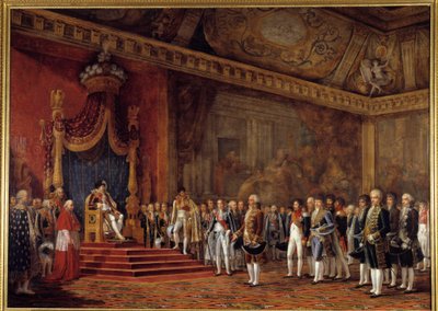 The Deputation of the Roman Senate Offering Tributes to Emperor Napoleon I by Innocent Louis Goubaud