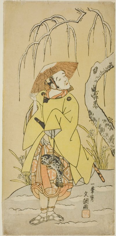 The Actor Arashi Otohachi I as Numataro, the Retainer of Utou Yasukata, in Part Two of the Play 