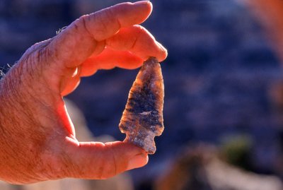 Ancient Anasazi arrowhead, Utah by Ira Block