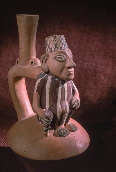 Stirrup spout bottle excavated from Sector 15 at school yard by Ira Block