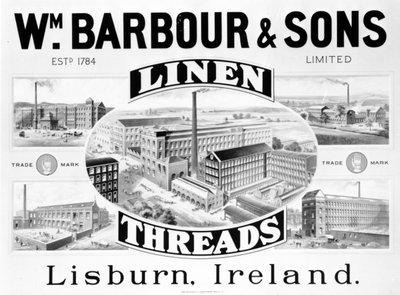 Advertisement for Wm. Barbour and Sons by Irish School