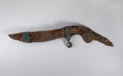 Large Knife with Remains of Sheath, Probably from Sopron, Hungary, Iron Age by Iron Age