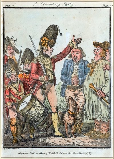 A Recruiting Party by Isaac (after) Cruikshank