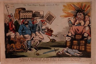 A Peace Offering to the Genius of Liberty and Equality by Isaac Cruikshank