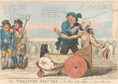 The Treasury Spectre, or the Head of the Nation in a Queer Situation by Isaac Cruikshank