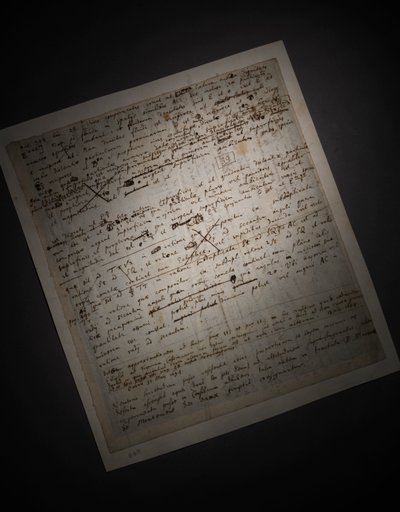 Two Pages of Revisions to the Principia Mathematica by Isaac Newton