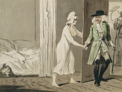The Cuckold departs for the Hunt, c.1800 by Isaac Robert Cruikshank
