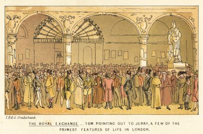 The Royal Exchange by Isaac, Robert and George Cruikshank