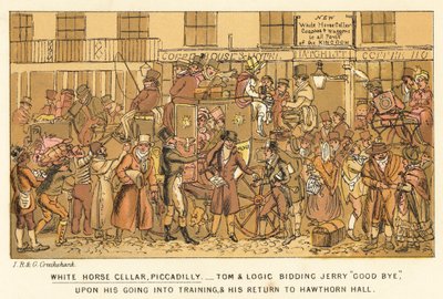 White Horse Cellar, Piccadilly by Isaac, Robert and George Cruikshank
