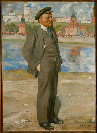 Lenin in front of the Kremlin, Moscow by Isaak Israilevich Brodsky