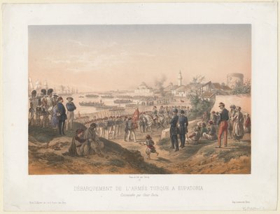 Landing of the Turkish army at Yevpatoria under the command of Omer Pasha, 1855 by Isidore Laurent Deroy