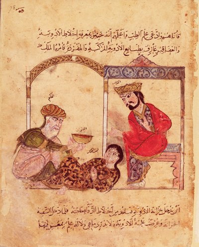 A Medical consultation, from Book of Kalila and Dimna by Islamic School