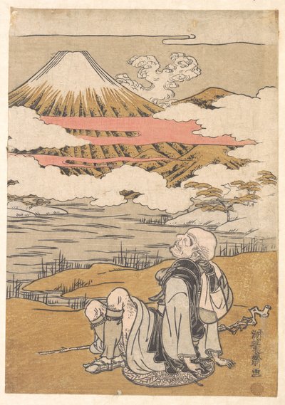Fuji-mi Saigyo by Isoda Koryusai