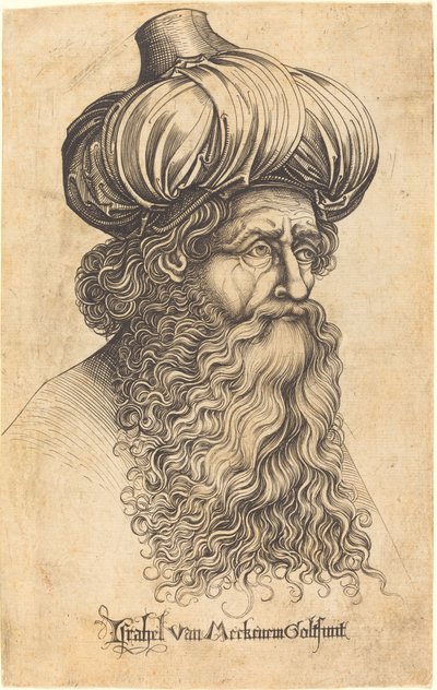 Head of an Aged Man, c. 1480-1490 by Israhel van Meckenem