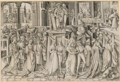 Dance at the Court of Herod by Israhel van Meckenem