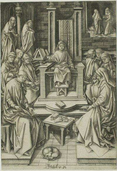 Christ Among the Doctors by Israhel van Meckenem the younger