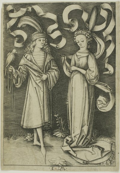 The Falconer and the Lady by Israhel van Meckenem the younger