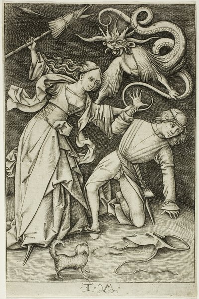 The Fight over the Trousers by Israhel van Meckenem the younger