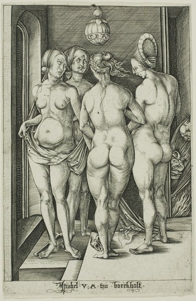 The Four Witches by Israhel van Meckenem the younger