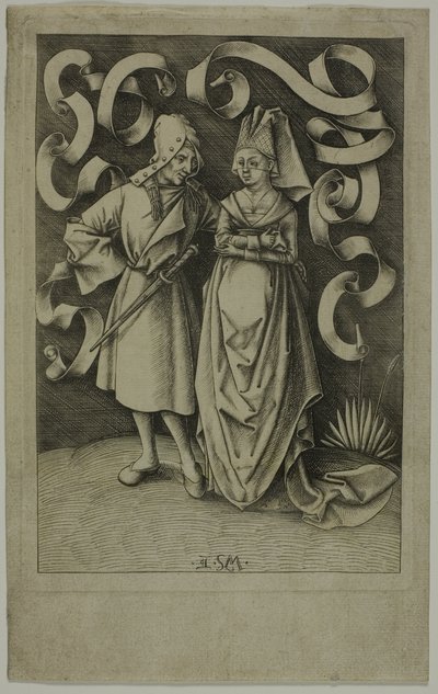 The Ill-Assorted Couple by Israhel van Meckenem the younger