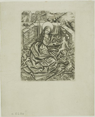 The Virgin and Child in the Garden by Israhel van Meckenem the younger