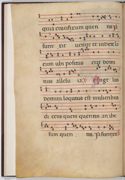 Leaf 1 from an Antiphonal Fragment by Italian 13th Century