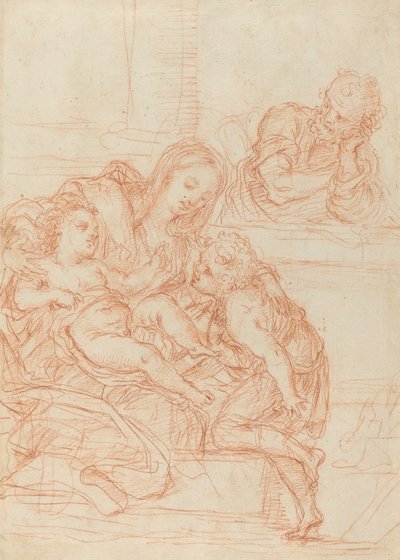 Madonna and Child with Saints John and Joseph by Italian 17th Century