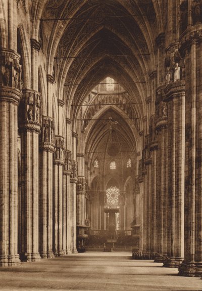 Duomo di Milano: Interior, Central Nave by Italian Photographer
