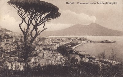 Naples - Panorama from the Tomb of Virgil by Italian Photographer