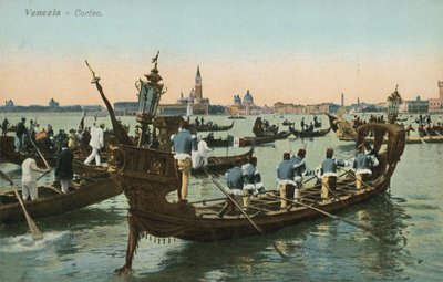 Procession in a Venetian Canal by Italian Photographer
