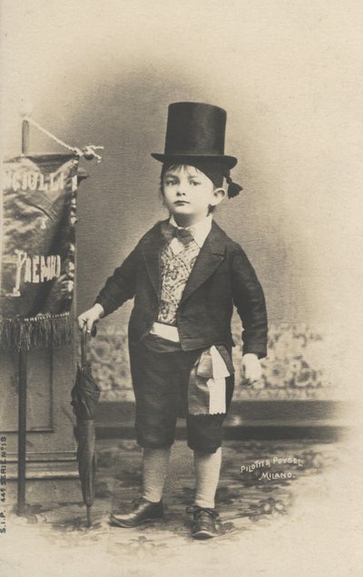 Small Boy in a Suit by Italian Photographer
