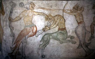 A Battle Between Satyrs and Other Mythological Creatures by Italian School