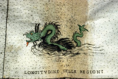 A sea snake represented in the waters of the Atlas by Urbano Monte by Italian School