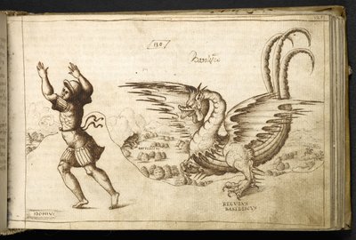 Dragon from Historia Animalium by Italian School