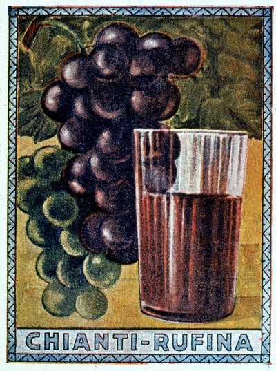 An historic poster of Chianti Rufina by Italian School