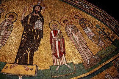 Apse with Christ, saints and Pope Gregory IV by Italian School