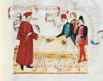 Bribery of a Judge (miniature from the Book of Privileges) by Italian School