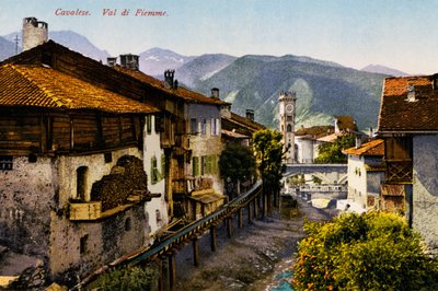 Cavalese, Val di Fiemme, postcard by Italian School