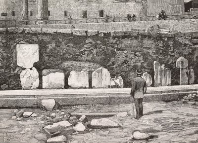 Decorative hemicycle in Roman Forum, Rome, Italy by Italian School