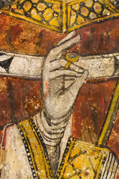 Detail of the triptych depicting San Cataldo, Crypt of the Cathedral by Italian School