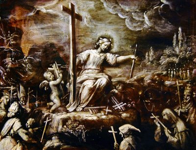 Distributing the Cross by Italian School