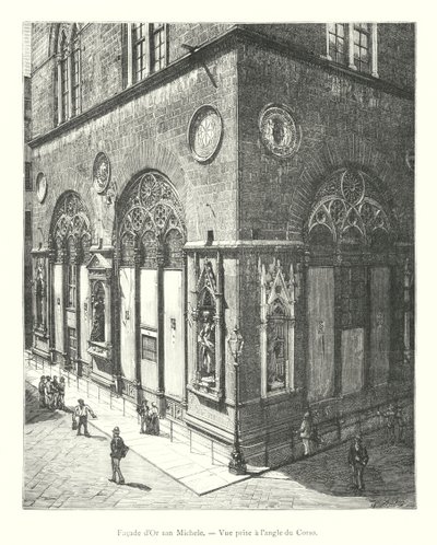 Facade of Orsanmichele, View taken from the corner of the Corso (engraving) by Italian School