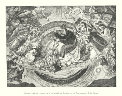 Filippo Lippi, Dome of the Cathedral of Spoleto, The Coronation of the Virgin (engraving) by Italian School