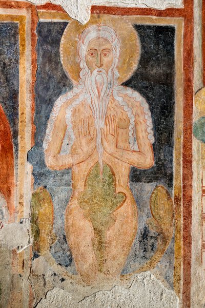 Saint Onophrius the Hermit (fresco) by Italian School