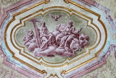 Frescoed vault of the rear apse crypt of the cathedral by Italian School