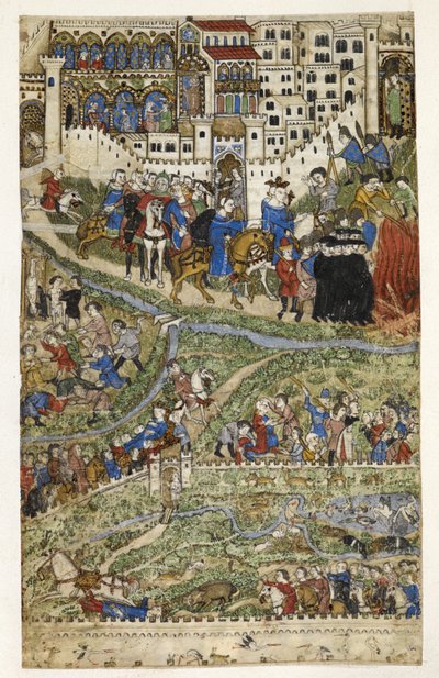 The destruction of the Templars and the death of King Philip IV of France, illustration from 