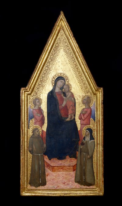 Madonna and Child with St. Francis, St. Clare and Two Angels by Italian School