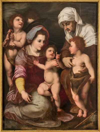Madonna with Infant Jesus, St. Elisabeth, Infant St. John and Two Angels, Copy from Andrea Del Sarto by Italian School