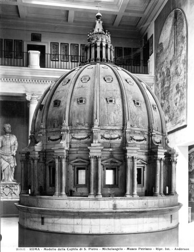 Model of the dome of St. Peters, designed by Michelangelo and built by Giacomo della Porta in 1588-90 by Italian School
